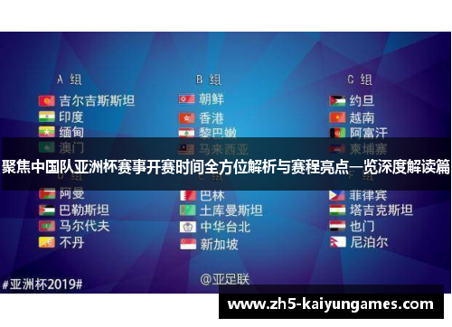 聚焦中国队亚洲杯赛事开赛时间全方位解析与赛程亮点一览深度解读篇